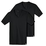 Schiesser 95/5 T-Shirt Kurzarm V-Ausschnitt - 205429-2er Spar-Pack, 2 X Schwarz, 8