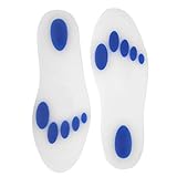Keenso Volle Fußsohle 1 Paar Schuhe Silikon Schmerzlinderung Einlegesohle Stoßdämpfung Komfortables Einlegesohlen-Fußkissen(42-44)