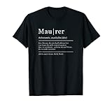 Herren Maurer Lustige Bedeutung Humor Maurermeister T-S