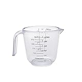 Messbecher, BPA-Frei Transparent Messbecher 1L, 600ml, 300ml Leicht Zu Lesende Messungen, PS Kunststoff Bruchsicher, Temperaturbeständig, Ideal Als Küchenhelfer & Back Zubehör (300ML)