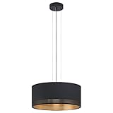 Pendelleuchte & Hängeleuchte Pendelleuchte in Schwarz und Gold 3-flammig 530mm ESTEPERRA E27 Stahl Esszimmer Schlafzimmer | 3-flammig