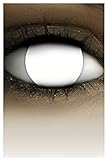 FXCONTACTS Farbige Halloween Kontaktlinsen weiß BLIND WHITE, weich, 2 Stück (1 Paar), ACHTUNG: Nur 60% Sehvermögen - Ohne Sehstärk