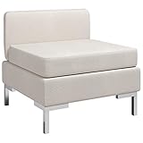 Nicoone Mittelsofa Modular mit Auflage Modulares Einzelsofa Wohnzimmermöbel Freizeit-Sofa Stoff C