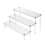 lahomia Mehrzweck 3 Tier Acryl Rack Kosmetik Lagerung Display Stand Riser Regal - 27x15