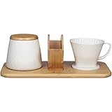 Melitta Artisan Kaffeebereiter und Dosen-Set, Porzellan, Weiß