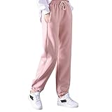 Molton Hosen für Damen, modisch, sportlich, lässig, aus Kaschmir, Yqx01#rosa, XX-Larg