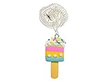 Miniblings EIS am Stiel Halskette Kette 45cm Wassereis Stieleis Sommer bunt - Handmade Modeschmuck - Gliederkette versilb