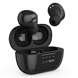 Bluetooth Kopfhörer Kabellos In Ear Kabellose Kopfhörer, IPX7 Wasserdichter, Freisprechfunktion, Musiksteuerung, Sprachassistent, Aufbewahrungsbox mit Ladefunktion für Laufsport/Yoga/T