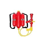 Kinder Große Super Soaker Action Water Gun Pistole Garten Spaß Blaster Kinder Spielzeug Feuerwehrmann Rucksack Wassergewehr Spielzeug Große Menge Wasser Langfristiger Reichweite Rot Sommer Spaß
