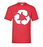 Penis Recycling Männer T-Shirt Rot 3XL