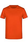 Herren T-Shirt zum besticken Bedrucken Basic Shirt in orange Größe: XXL