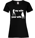 My Wife Your Wife Frauen Lady-Fit T-Shirt Schwarz XXL - shirt84