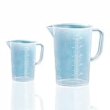 Messbecher, Joycabin Transparenter Messbecher, 2 Stücke Messbecher klein mit Waage, Präzisions messbecher für Waschmittel, Küche, Labor(100ml+250ml）