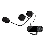 XKSO-QPTY Walkie Talkie Motorradhelm Bluetooth Headset High-Definition Stereo Anti-Wind-Rauschen und regensicherer Echtzeit-Intercom-WLAN-Bluetooth-Headset Long Range Walkie Talk