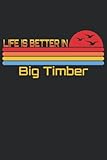 Life Is Better In Big Timber: Vintage Sunset 6x9 Lined Notebook, Journal, or Diary Gift - 120 Pages for People Who Live in Big Timber, Montana (MT)
