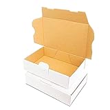 Verpacking 50 Maxibriefkartons 180x130x45mm DIN A6 Weiss MB-2 Maxibrief für Warensendung DHL DPD GLS H, Päckchen, Versandkarton, kleine S