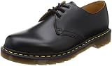 Dr. Martens - 1461 Black Smooth Comfort, 11838002, 3-Loch Schuhe schwarz mit gelber Naht Größe 39 (UK 6)