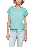 Q/S by s.Oliver Damen Lockeres T-Shirt mit Wascheffekt turquoise M