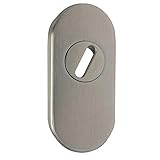 FELGNER Schutzrosette 4100 ZA - 11 mm | Schlüsselrosette Schieberosette für Profiltüren | mit Zylinderabdeckung | Edelstahl ovale F