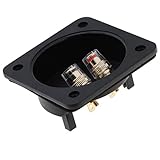MERIGLARE 2 Wege Anschlussklemme für Subwoofer Lautsprecherbox, Federstecker 80 506