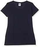 Fruit of the Loom Damen Lady-fit Original Tee, 5 Pack T-Shirt, Blau (Deep Navy Az), 38 (Herstellergröße: X-Large) (5er Pack)