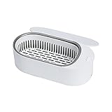 Honeyhouse Ultraschallreiniger, 400ml Sonic Schmuckreiniger Maschine 47000 Hz Ultraschallgerät, für saubere Gläser Schmuck Ringe Uhren Münzen Rasiermesser Halsketten (Blanche)