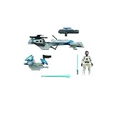 Hasbro Star Wars Mission Fleet Expedition Class Obi-Wan Kenobi Jedi Speeder Verfolgungsjagd 6 cm große Figur und Fahrzeug