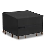 UKEER Abdeckung für Gartenmöbel, Wasserdicht Gartenmöbel Abdeckung, Abdeckhaube Schutzhülle Abdeckplane für Gartenmöbel, Gartentische und Möbelsets (125 x 125 x 74cm)