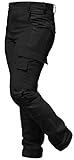 strongAnt Damen Arbeitshose komplett Stretch für Frauen Bundhose mit Kniepolstertaschen - Schwarz. Größe 42