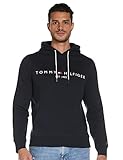 Tommy Hilfiger Herren Tommy Logo Hoody Sweatshirt, Blau (Sky Captain 403), Large (Herstellergröße:L)