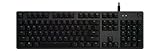 Logitech G 512 Mechanische Gaming-Tastatur RGB Lightsync Hintergrundbeleuchtung, GX Brown Touch Key Switches, anpassbare F-Tasten, USB-Pass, portugiesisches QWERTY-Design, Schw