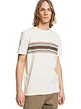Quiksilver Men's Classic Fit Cotton Tees - Basic Stripe (Antique White, X-Large)
