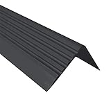 Treppenkantenprofil Selbstklebend PVC Kunststoff Antirutsch-Profil Winkelprofil 50x42, schwarz, 200