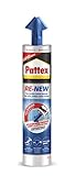 Pattex RE-NEW in Kartusche, weiß, Sanitär-Silikon, für Badezimmer, Dichtungsmittel, wasserdicht, mit dreifacher Schimmelresistenz, 1 x 280
