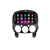 KCSAC Auto Android Radio-Multimedia-Player Fit for Mazda 2. Mazda2 2007 2008 2009 2010 2011 2012 2013 2014 GPS Navi 2din 2 Din Autoradio (Color : Black)