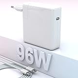 96W USB C Ladegerät Mac Book Pro Netzteil USB C Ladegerät Kompatibel mit Mac Book Pro 13/14/ 15/16 Zoll MacBook Air 2020/2019/ 2018 mit USB-C zu USB-C Ladekabel 6,6 Fuß / 2m Ladekabel Ersatzladeg