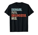 Herren Ehemann Papa Grillmeister Held: Vintage Geschenk Weihnachten T-S