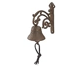 Dehner Glocke nostalgisch, ca. 18.5 x 7.5 x 15 cm, Gusseisen, edelrostfarb