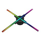 lifebea 3D-Hologramm Hologrammprojektor-Lüfter WiFi 3D holographisch RGB0805 LED. Party Dekorationen Hologramme Fan Werbemaschine rotierender Imagin 56