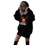 luoluoluo Damen Langärmelige Tasche Pullover Hoodie Kleid Sweatshirt Top