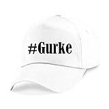 Reifen-Markt Base Cap Hashtag #Gurke Größe Uni Farbe Weiss Druck Schw