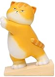 TAOYUE Bnvhjgfhuy. Cartoon Katze Harz Türstift Kreative Dekoration niedlich und spielerisch Kätzchen Buchungsstatue Indoor Desktop Harz Handwerk