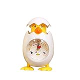 TrifyCore Mode Wecker Nette Karikatur-Huhn-Ei Shell Wecker Desktop Clock Wecker für Kinder Geschenk-Hauptdekor-Weiß