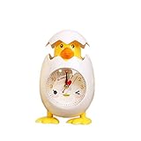 TrifyCore Mode Wecker Nette Karikatur-Huhn-Ei Shell Wecker Desktop Clock Wecker für Kinder Geschenk-Hauptdekor-Weiß