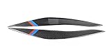 ZHENRONG Gdong Store Auto Styling Kohlefaserscheinwerfer Augenbrauen-Augenlider passen for BMW F10 F11 F18 5- Serie 2011-2017 Vordere Scheinwerfer Trimmabdeckung Aufkleber (Color Name : with Color)