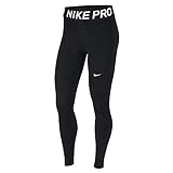 Nike Damen Pro Tights, Black/White, M