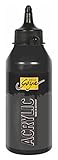 Kreul 84226 - Solo Goya Acrylic schwarz, 250 ml Flasche, cremige vielseitig einsetzbare Acrylfarbe in Studienqualität, auf Wasserbasis, schnell und matt trocknend, gut deckend, w