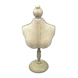 Schmuckständer Elegante Schmuck Halskette Display Mannequin Büste mit Holz Basis Einzelhandel Ausschnitt Display für Schmuck Show Halskette Büste Weiß Schmuck Aufhänger Halter Stand Halskette Schmuck