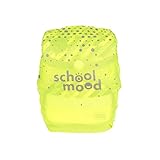 SCHOOL-MOOD Regenhaube - wasserdichter Regenschutz für Schulranzen & Rucksack (Neongelb)