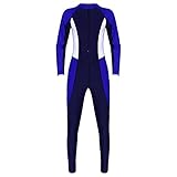 Alvivi Herren Neoprenanzug Ganzkörper Tauchanzug Langarm Jumpsuit Overall mit Reißverschluss Surfanzug Schnorcheln Wassersport Royal Blau XL